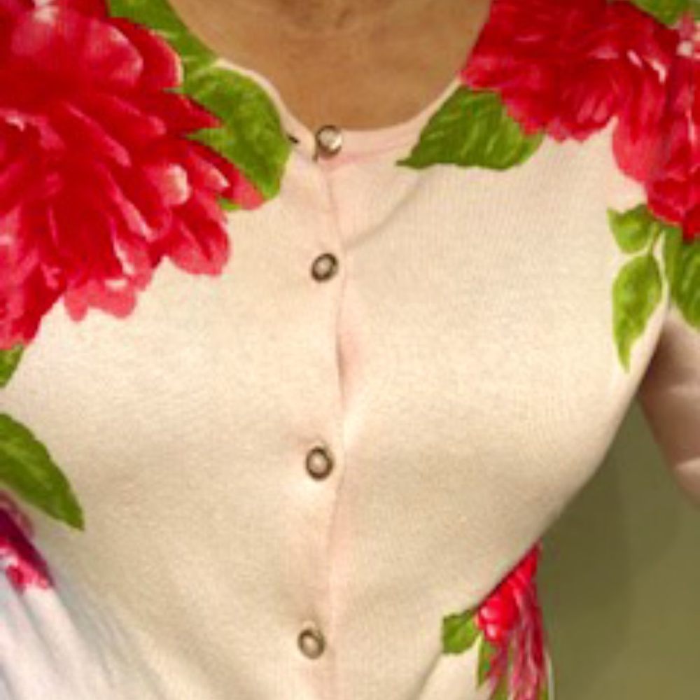 Isaac Mizrahi Floral Cardigan Sweater